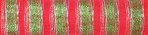 Wreath Deco Mesh Metallic Foil Stripe Wholesale #60121