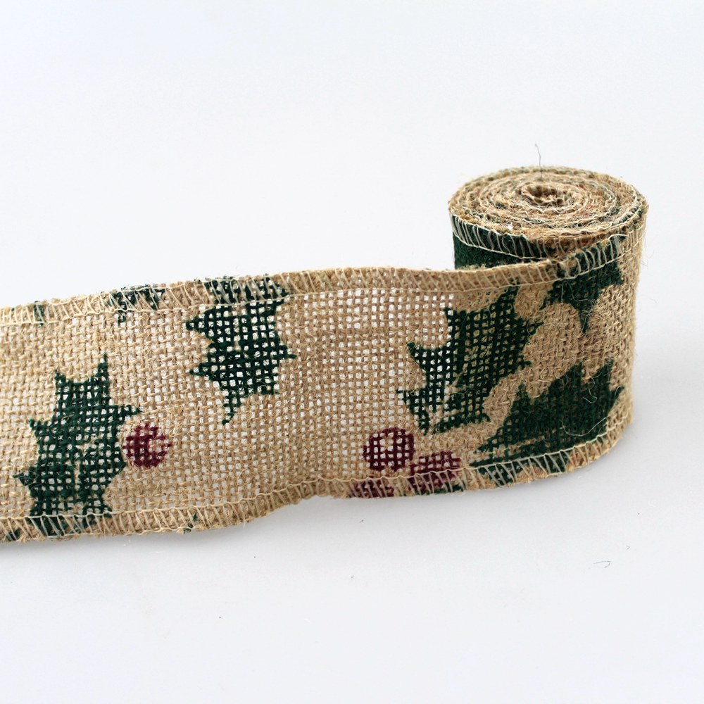 Christmas Jute Mesh Ribbons 6cm For Sale #60185