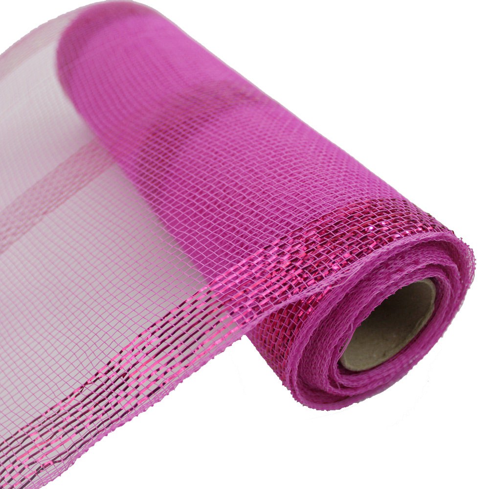 10 Inch Mesh Ribbons Fushia #8806